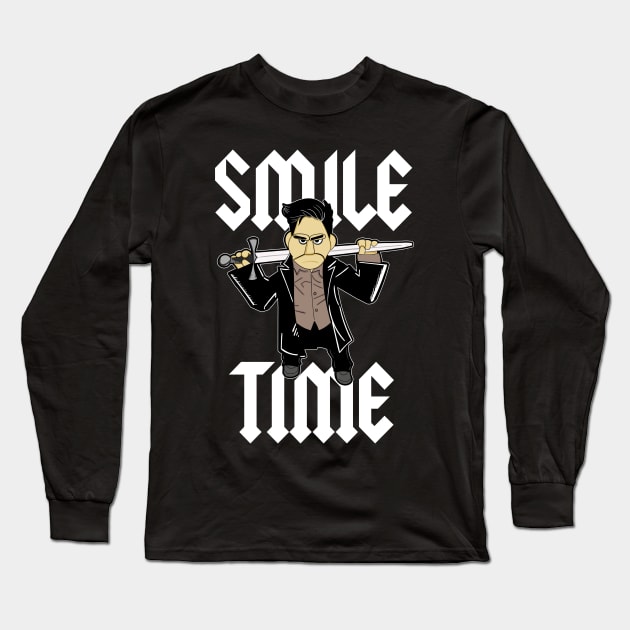 Smile Time Puppet Long Sleeve T-Shirt by Meta Cortex